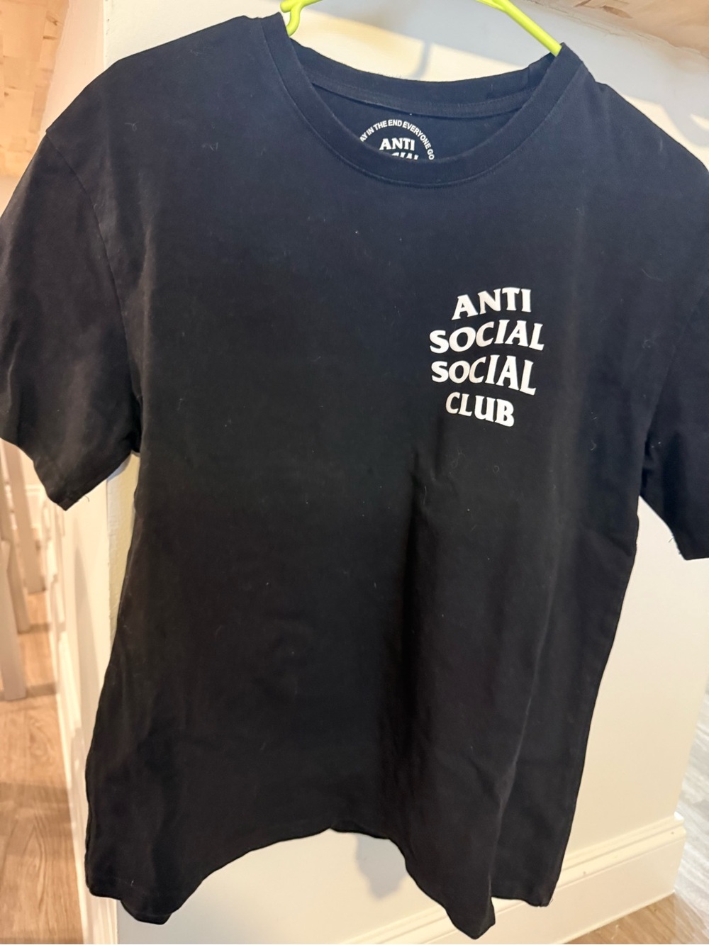 Anti Social Social Club Black Tee with White Circular Logo
